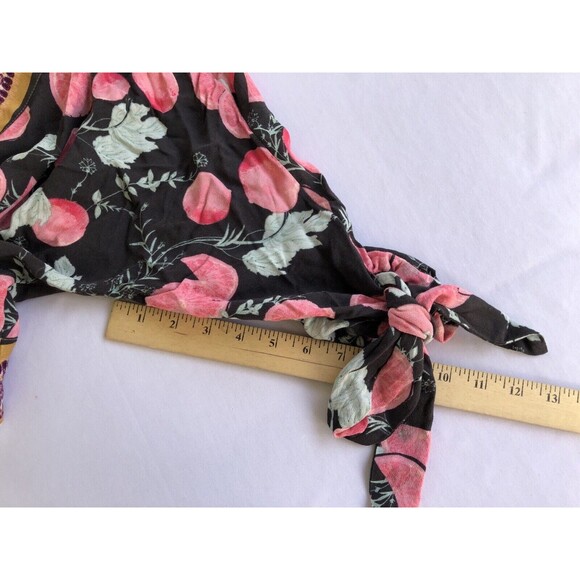 NWT Free People Cardigan Top Womens XS Abstract Artsy Print Tie Long Sleeve Boho - Picture 9 of 12